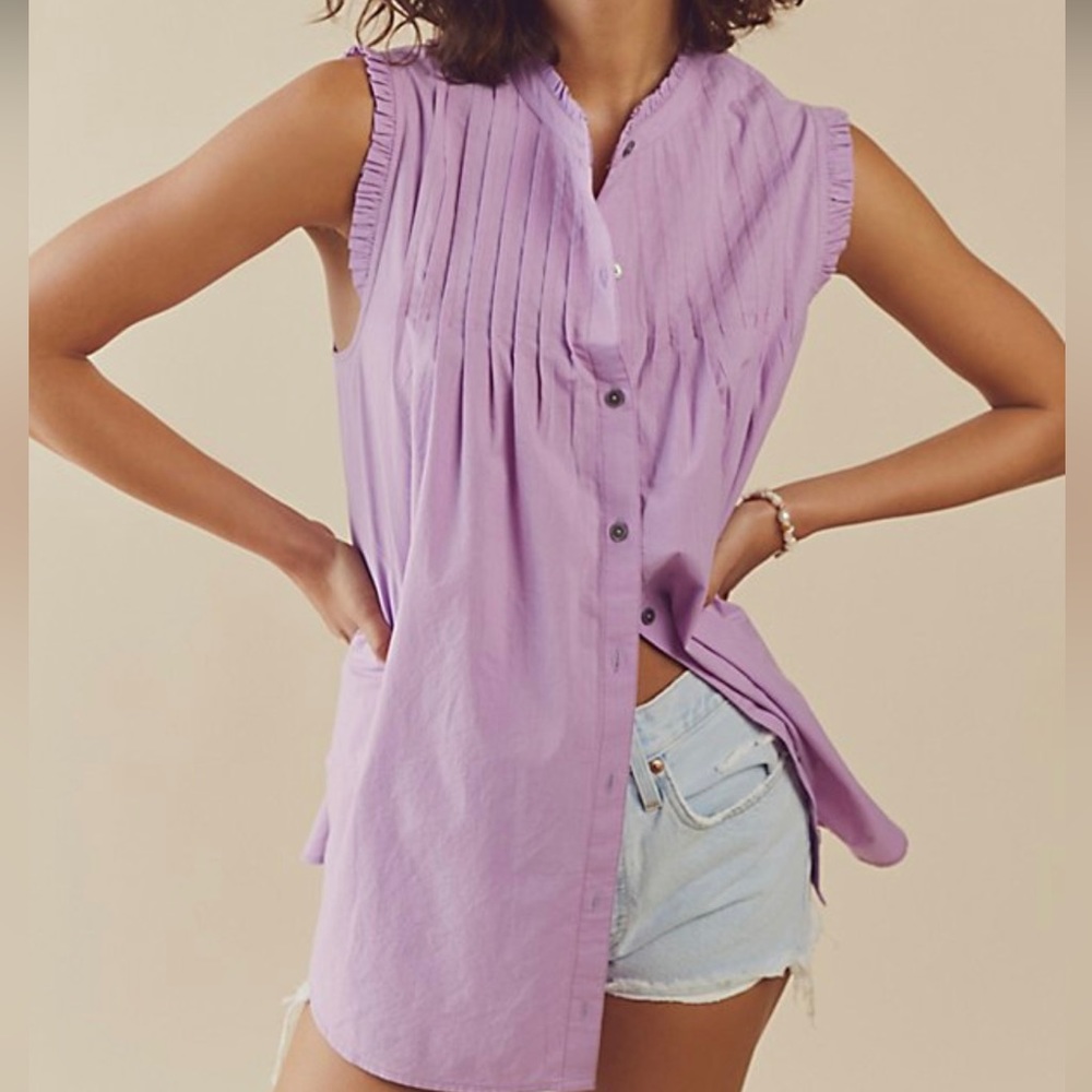 Free people Annie Sleeveless Tunic/Dress in white nwot